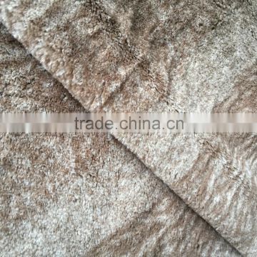 PV plush fake fur fabric 100% polyester