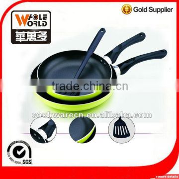 Aluminum non-sticking cookware sets with nylon tool