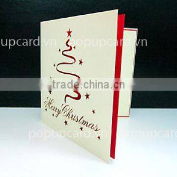 Candle Christmas 3d greeting card