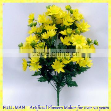 Silk Flower Decoration H52cm 24-Stems Artificial Daisy Wild Flower Bush
