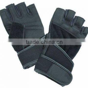 Leather weight lifting gloves