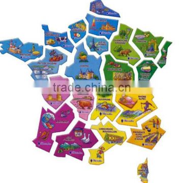 Educational Toys Kid's Gift France Map Paper Jigsaw Puzzle