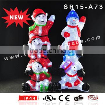 Outdoor Christmas snowman/ Light up Santa Claus/LED Christmas light (outdoor, MOQ: 200PCS, GS/CE/UL)