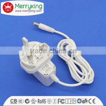 110 volt wall mount ac adapter 15V600mA UK plug honor electronic adapter COC VI approved