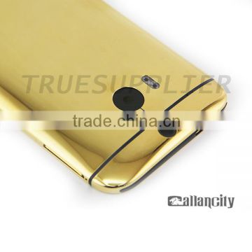 24ct gold mirror finished housing for HTC One M8 Housing