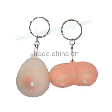 squeeze breast keychain