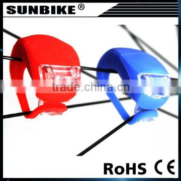 2015 hot sale china factory colorful led silicone bicycle light