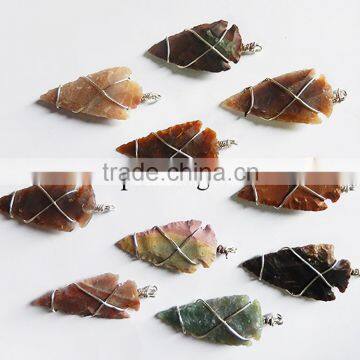 Wire Wrapped Arrowhead Pendants