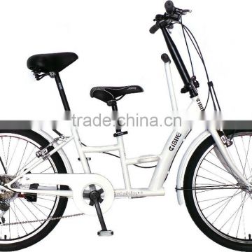 AiBIKE - Mom & Baby - 24 inch 6 speed - white - mother child bicycle