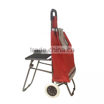 Stair-climbing Folding Shopping Trolley with chair,Sitting type trolley PLD-BDE05