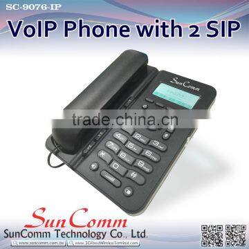 SC-9076-PE 2 SIP Hand-free IP Phone with PoE, headset, phonebook, mute, speaker, redial