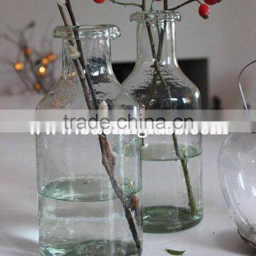 Clear Glass Bottle Vases Wood Vases for Flowers with Bottle