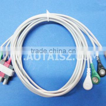 HP 5-leadwires with snap ECG Cable