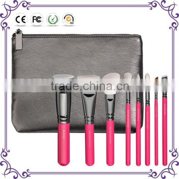 8pcs luxury pink makeup brush set Tightline Liner Precise Lip Line Brush with quality makeup brush case