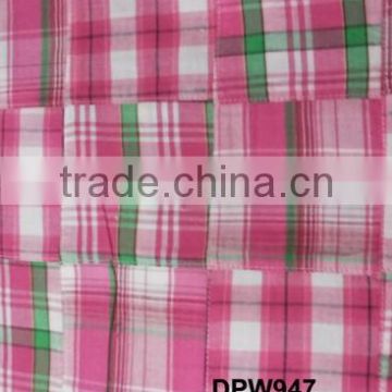 Madras Check Patchwork handmade pure fabrics For Table Cover