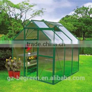 High cost performance low cost polycarbonate garden greenhouse with strong aluminium frame