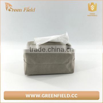 washable grey paper tissue case,durable grey kraft paper tissue case