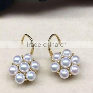 5-5.5mm white Akoya pearl traditional pearl earring designs
