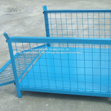 Durable Foldable Wire Mesh Container Steel Power Zinc Coating