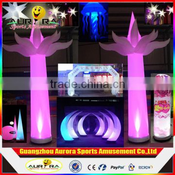 custom inflatable light tower inflatable color lighting Cone column for the party