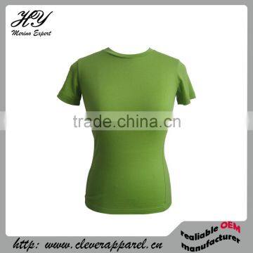 OEM 52010 thin merino wool women top T-shirt