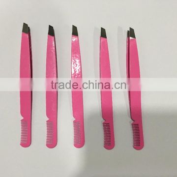 Pink Comb Tweezers