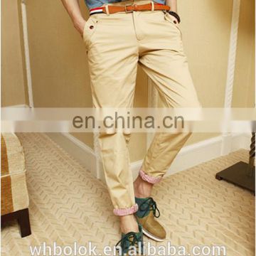 Custom logo OEM European style mens leisure chino pants latest style men cotton pants