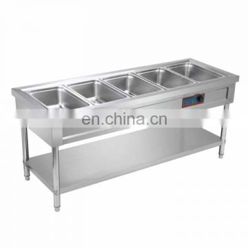 Table Counter Top Stainless Steel Commercial Electric Buffet Hot Soup Food WarmerBainMariefor sale