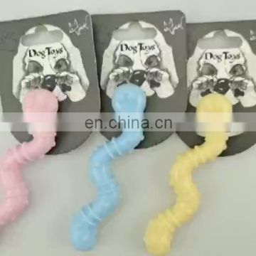 High quality TPR soft worm shape Dog Chew Toys Puppy Toy