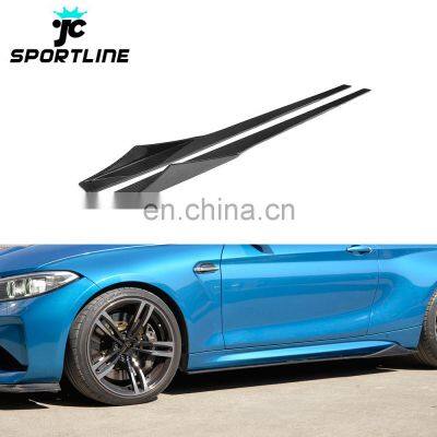 Carbon Fiber 2 Series F87 M2 Side Skirts Extension for BMW M2 Competition 2016-2020