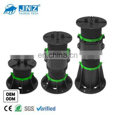 JNZ factory wholesale wide range height screw jack adjustable plastic pedestal for exhibition hall