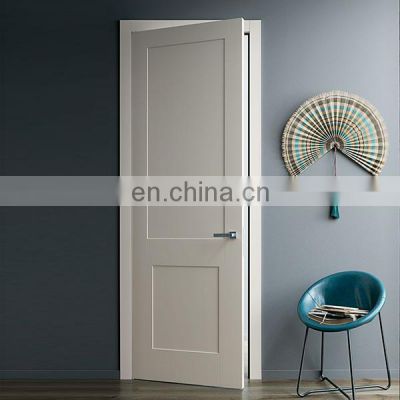 Decorative european modern interior prehung doors 2 panel bedroom office apartment house oak painted white shaker doors