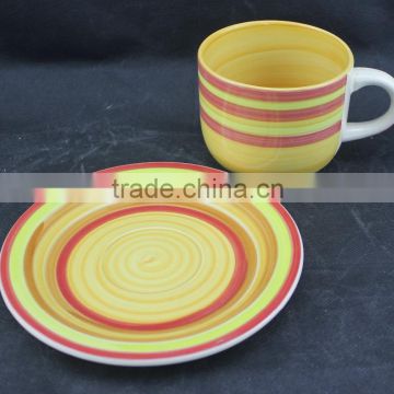 new products 2016 innovative productsstoneware cup and saucer with hand printing cup and saucer with cheap price from china su
