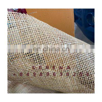 Vietnam High Quality Wholesale Natural Mesh Furniture Bleached Square Woven Rattan Cane Webbing