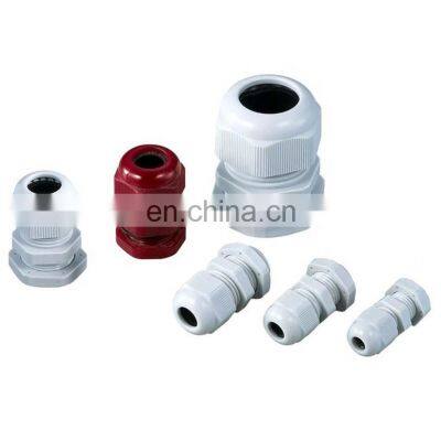 White Cable Gland Waterproof Adjustable 3-16mm Cable Connectors PG7 PG9 PG11 PG13.5 PG16 PG19 Plastic Cable Gland Joints