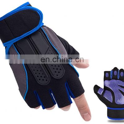 High quality custom logo ventilated workout fitness weight lifting gloves with wrist Breathable Workout Weightlifting gloves