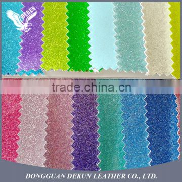 Factory supply best quality 0.6mm thickness vinyl faux glitter leather                        
                                                Quality Choice