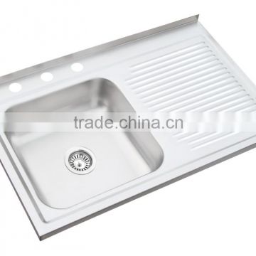 750*480mm XAL7548 satin finish left bowl stainless steel sink satin finish hot sale for south america