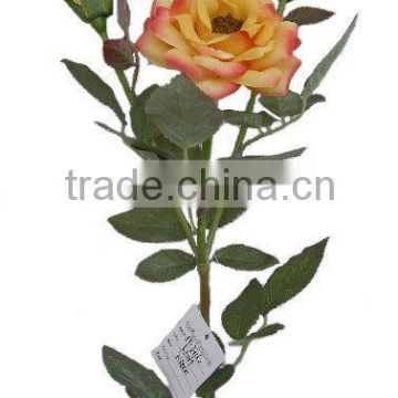 68cm Artificial Chinese Rose with 1 Flower, 2 Buds