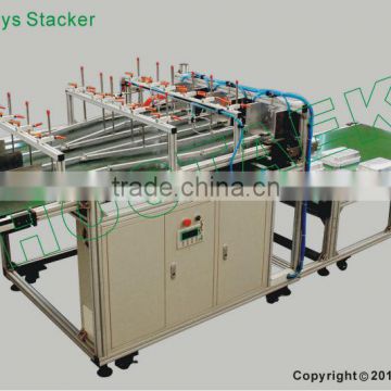 Three-ways Full-automatically aluminium foil container collecting machine