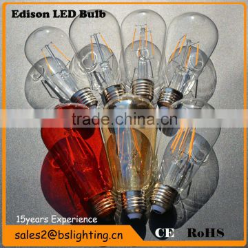 China Factory Directly Sell! plastic led vintage clear bulbs A19 A60 G80 G95 G125 ST64 ST58 C35 FC35 BR80 T9 T30