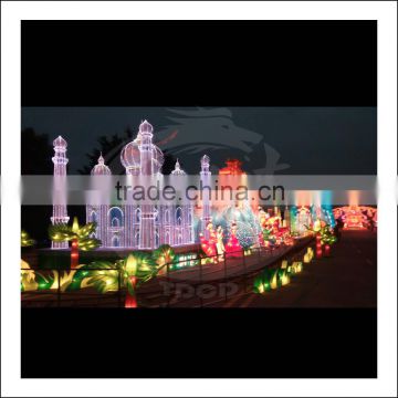 beautiful crystal castle light sculpture