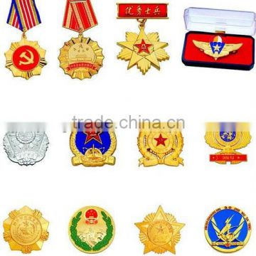 Various millitary gold silver bronze medallion custom sport award neck metal medal