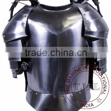 MEDIEVAL BREASTPLATE ARMOR - FLUTE ARMOR - MEDIEVAL BREAST PLATE WITH SHOULDER