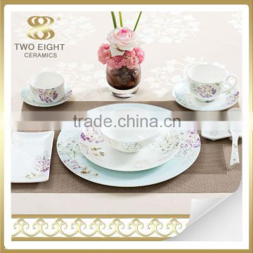 Fine bone china blue and white porcelain dinner dinnerware set