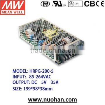 Meanwell 200W 5V Switching power supply/200W Single Output with PFC Function/5v Meanwell with PFC function