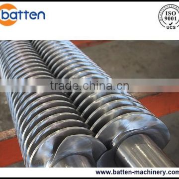 bimetallic/nitride 38CrMoAla conical twin extruder plastic machine screw barrel