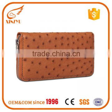 Genuine Ostrich skin manufacturers news orange ladies hand purse