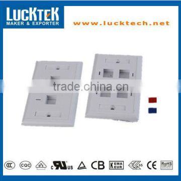 4 port 120 type face plate RJ45 wall plate