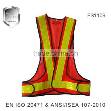LED high visibility reflective mesh vest
